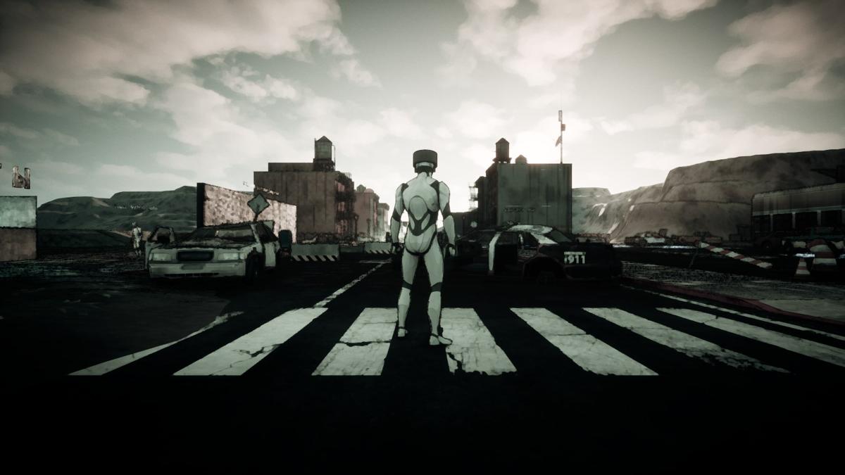 Dusk over a ruined test street