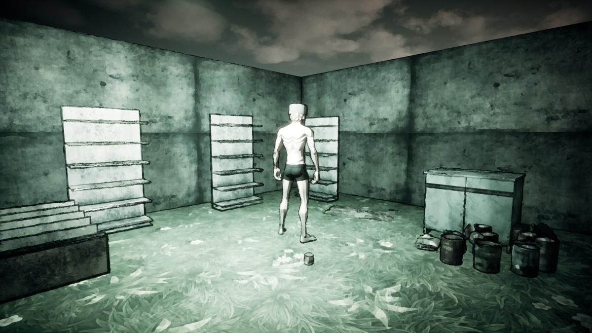 A survivor in a looted store